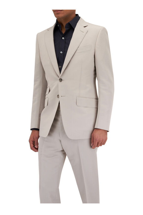 Tom Ford - Shelton Light Gray Fine Poplin Suit 