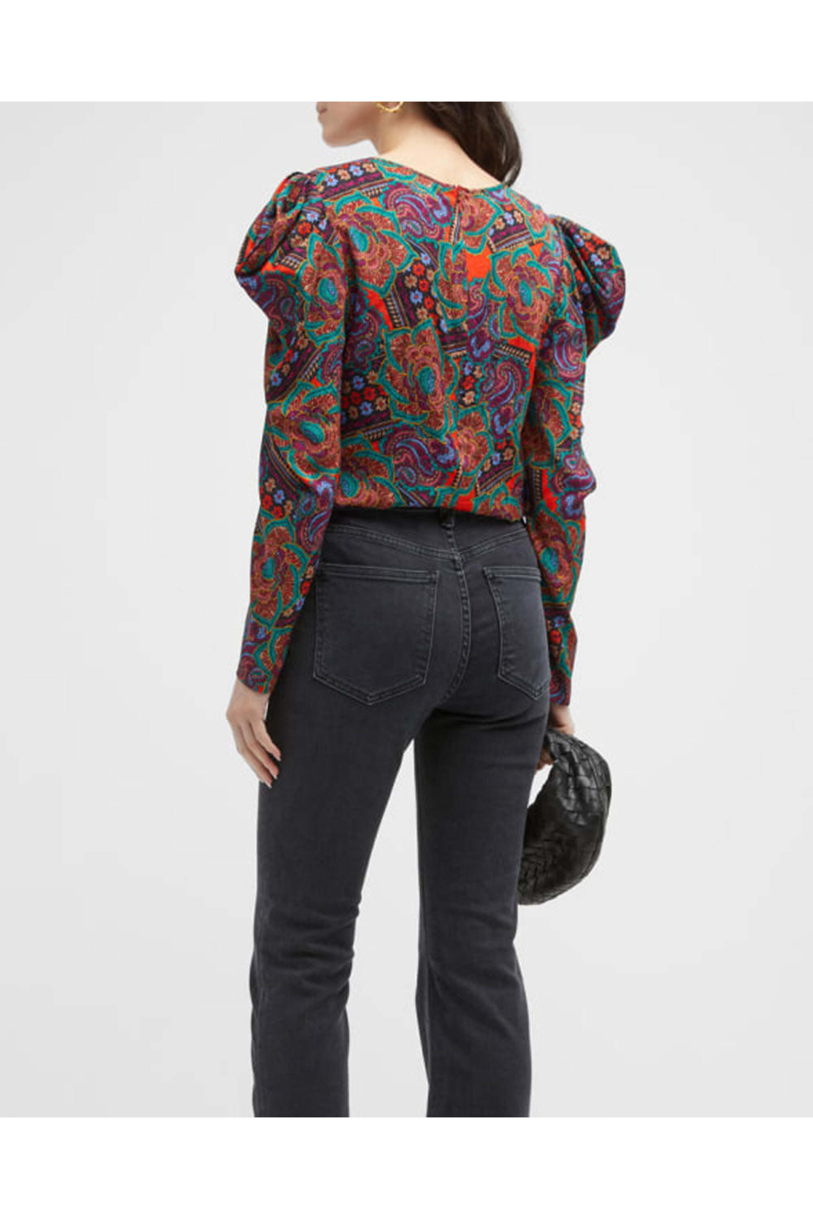 Veronica Beard - Flame Red Multi Simmons Top