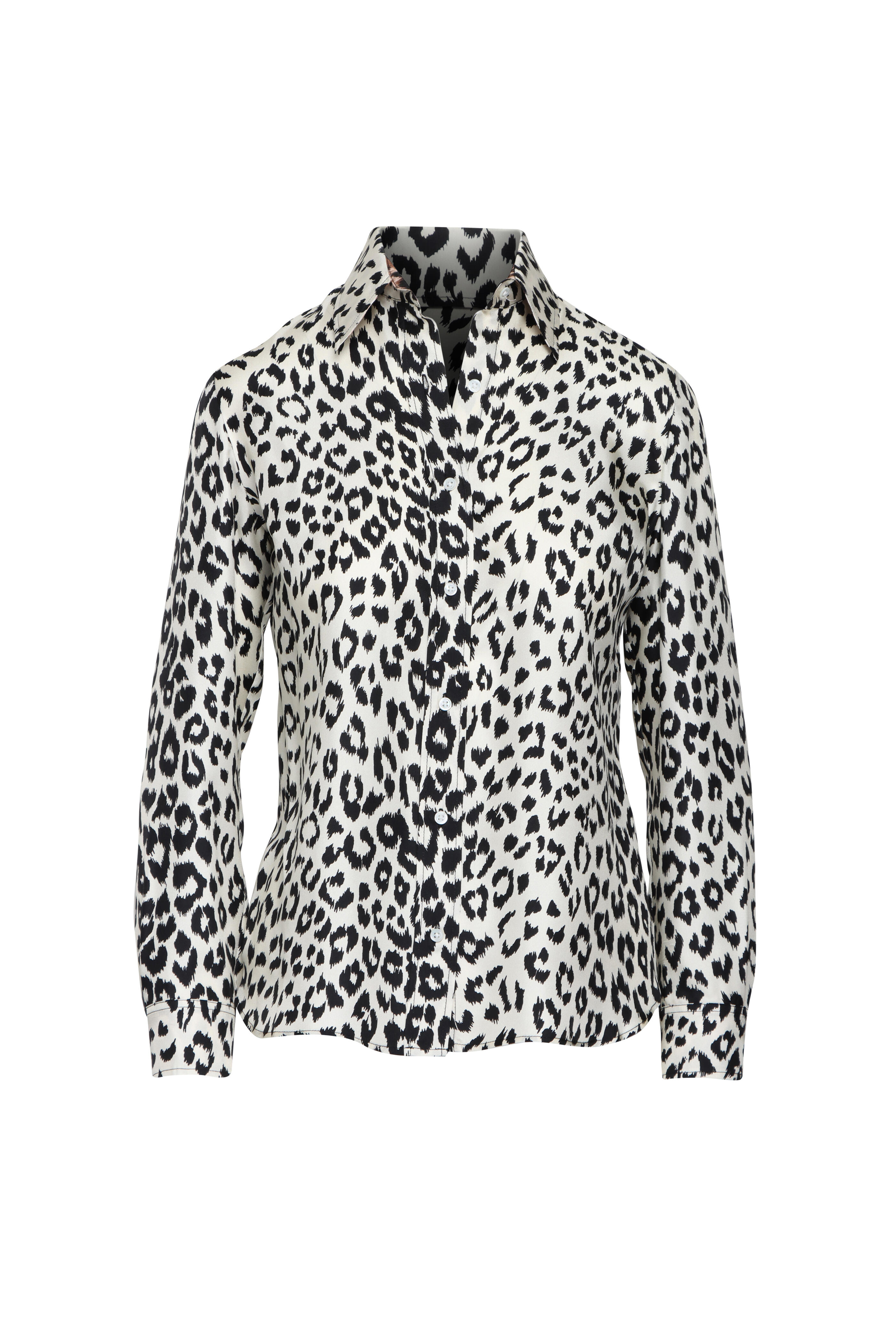 La Prestic Ouiston - Joana Ecru Panther Button Front Shirt