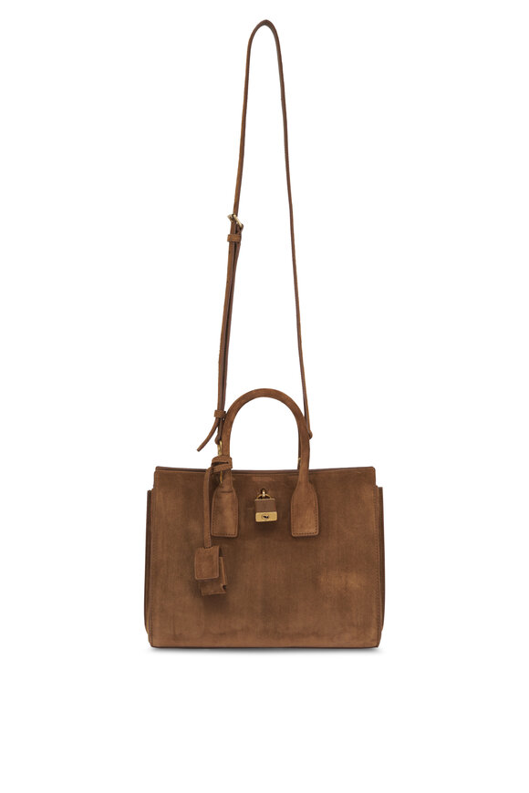 Saint Laurent Sac De Jour Toasted Brown Suede Tote