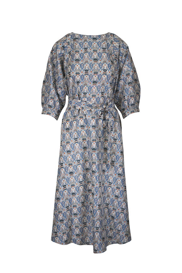 Brunello Cucinelli - Lavender Sleeveless Pleated Silk Dress