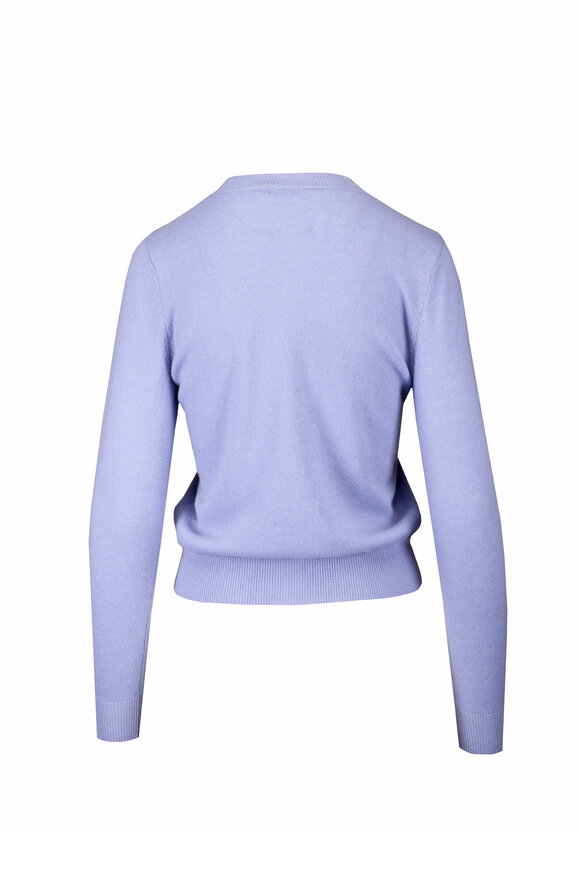 Leo Lin Claire Periwinkle Embroidered Knit Cardigan - view 2