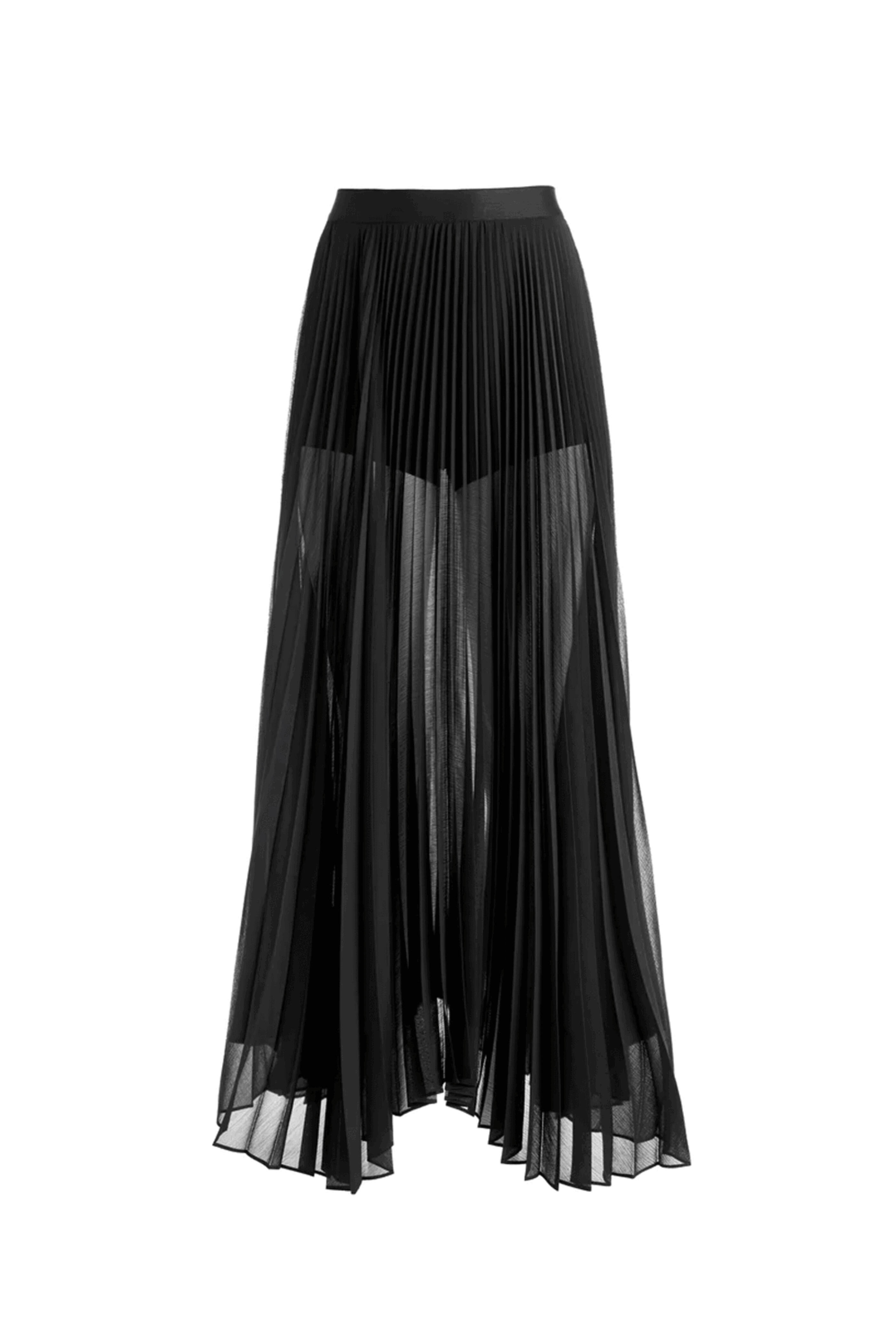 Alice & Olivia - Black Katz Sunburst Pleat Maxi Skirt