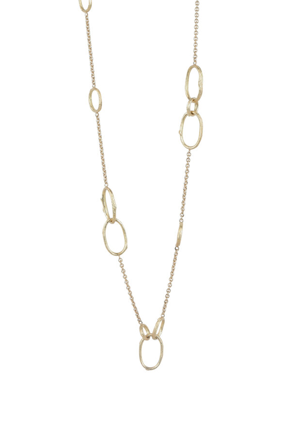 Aaron Henry - 18K Yellow Gold Open Olive Branch Link Necklace