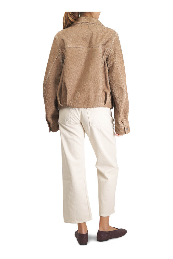 Loewe Beige Laser Cut Nappa Leather Jacket - view 3