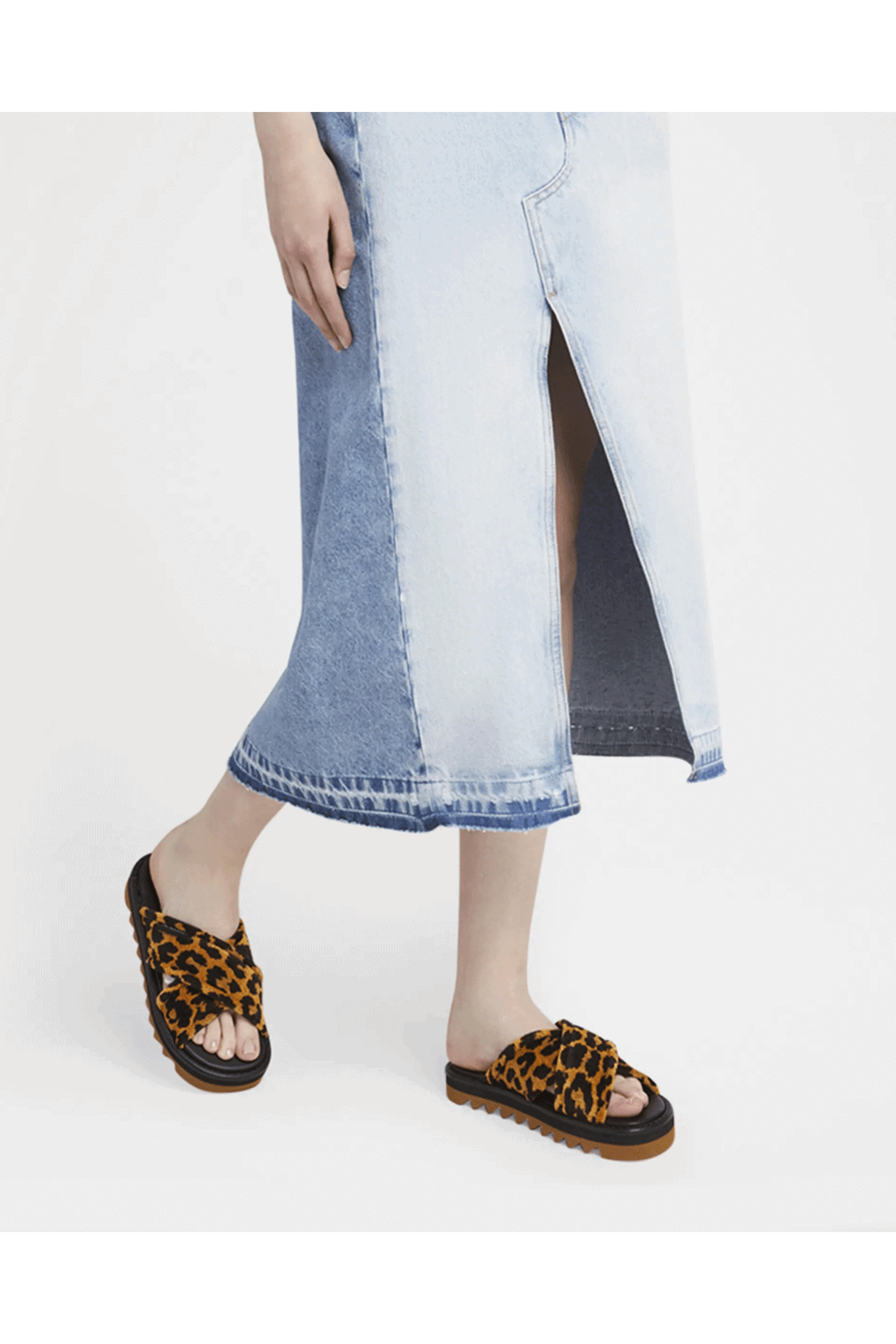 Stella McCartney - Sneak-Elyse Twisted Sandal in Leopard