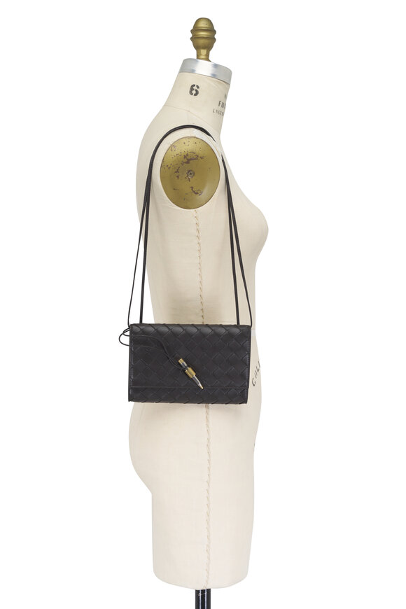 Bottega Veneta Andiamo Espresso Leather Crossbody Pouch - view 5