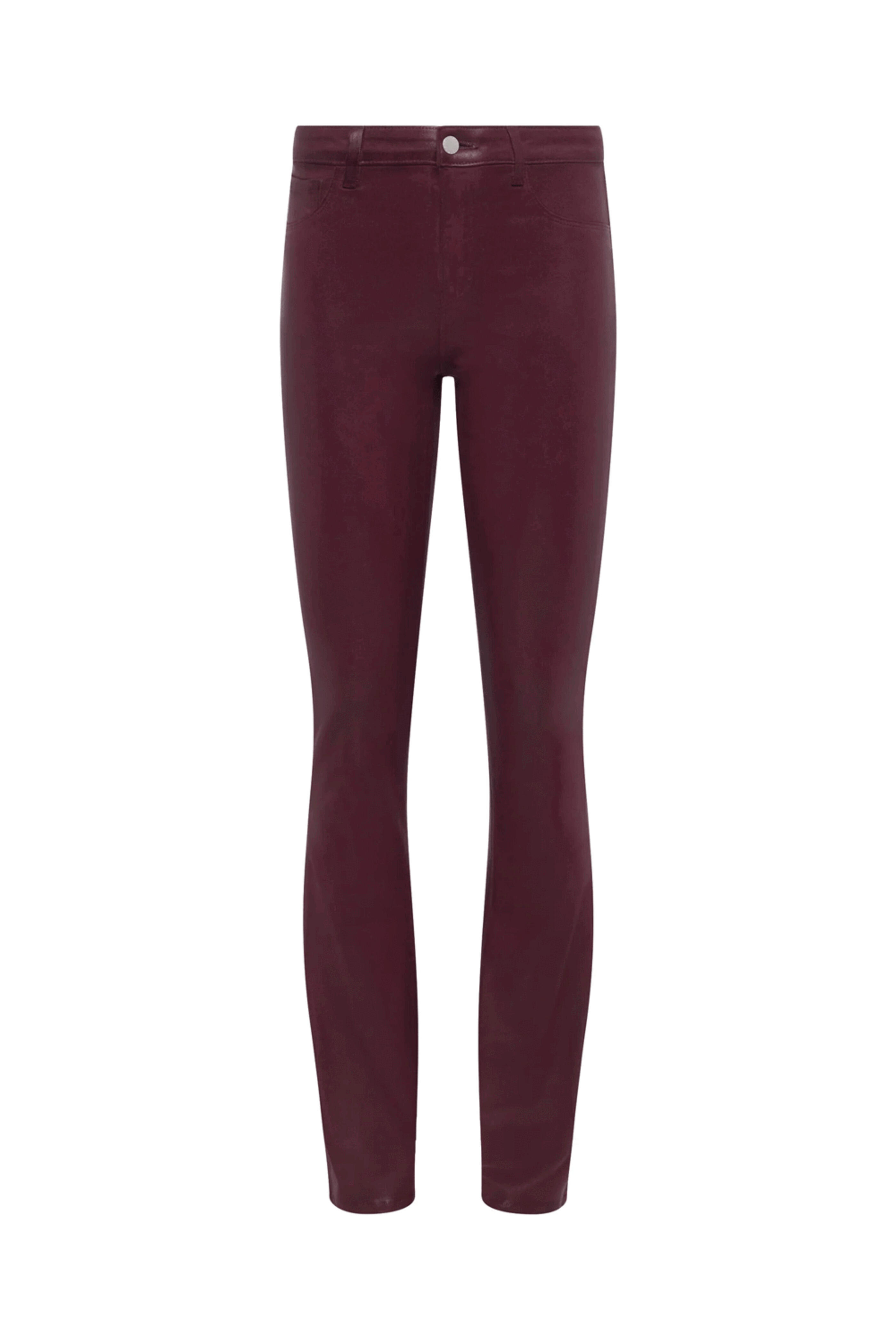 L'Agence - Dark Red Coated Selma Bootcut Jean