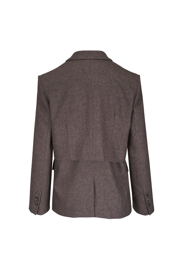 TWP Two Faced Pinecone Melange Wool Flannel Blazer - view 4