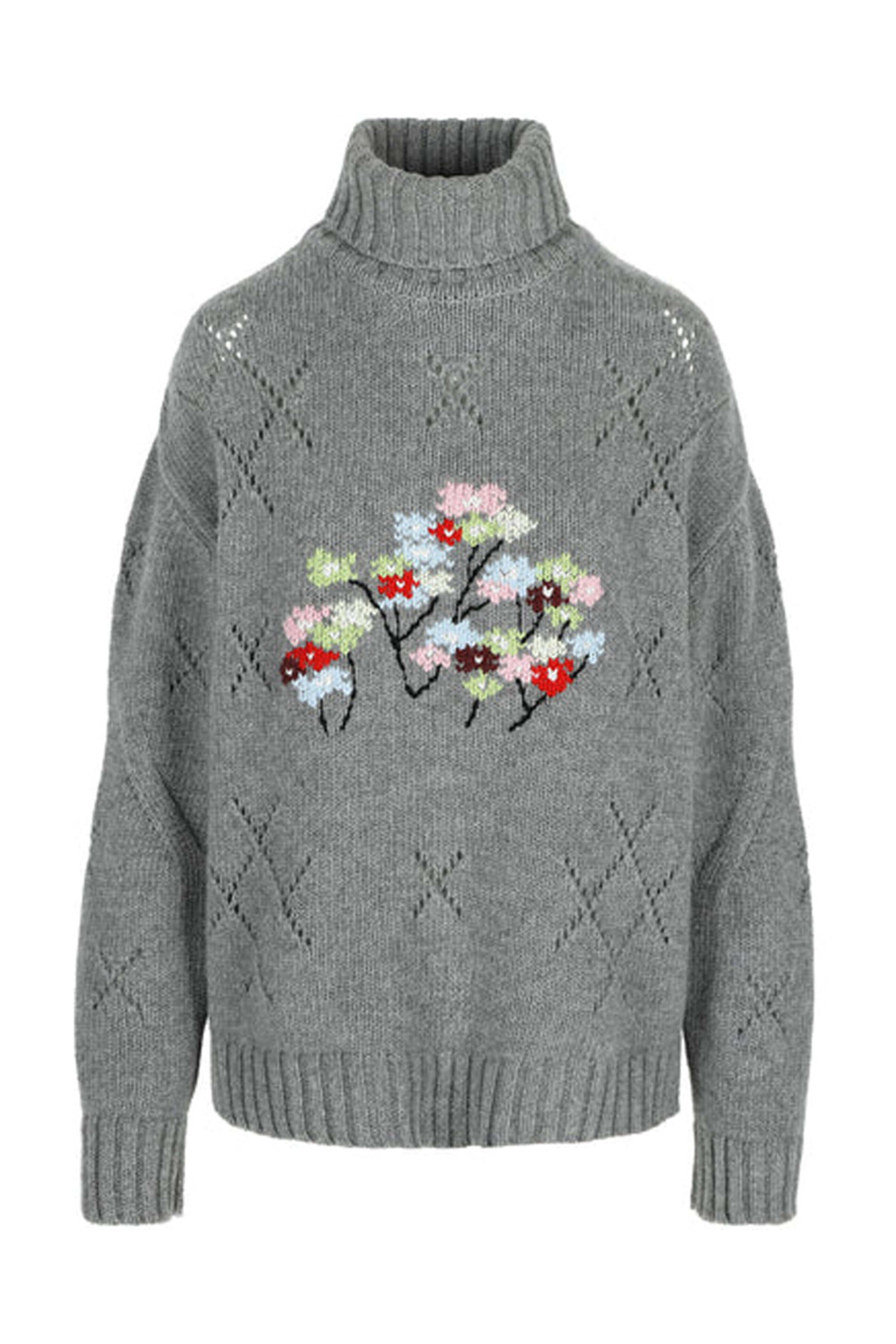 Bernadette - Grey Pointelle Sharon Pullover