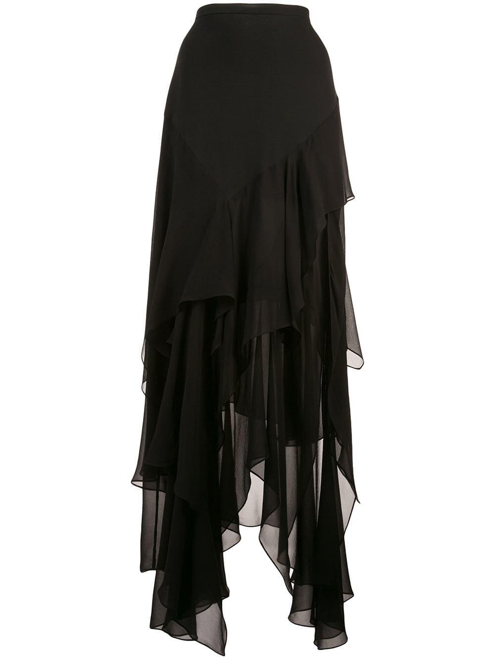 Michael Kors Collection - Black Silk Chiffon Skirt