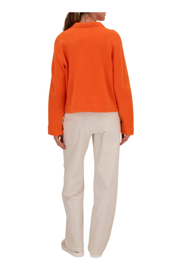 Akris - Pumpkin Double-Faced Cashmere Cardigan 