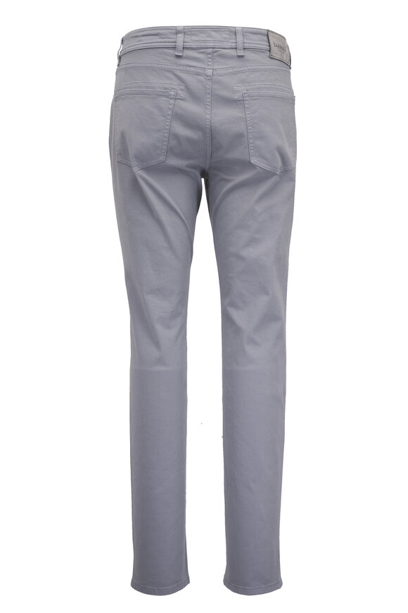 Barmas Dean Gray Cotton Twill Five Pocket Pant - view 4