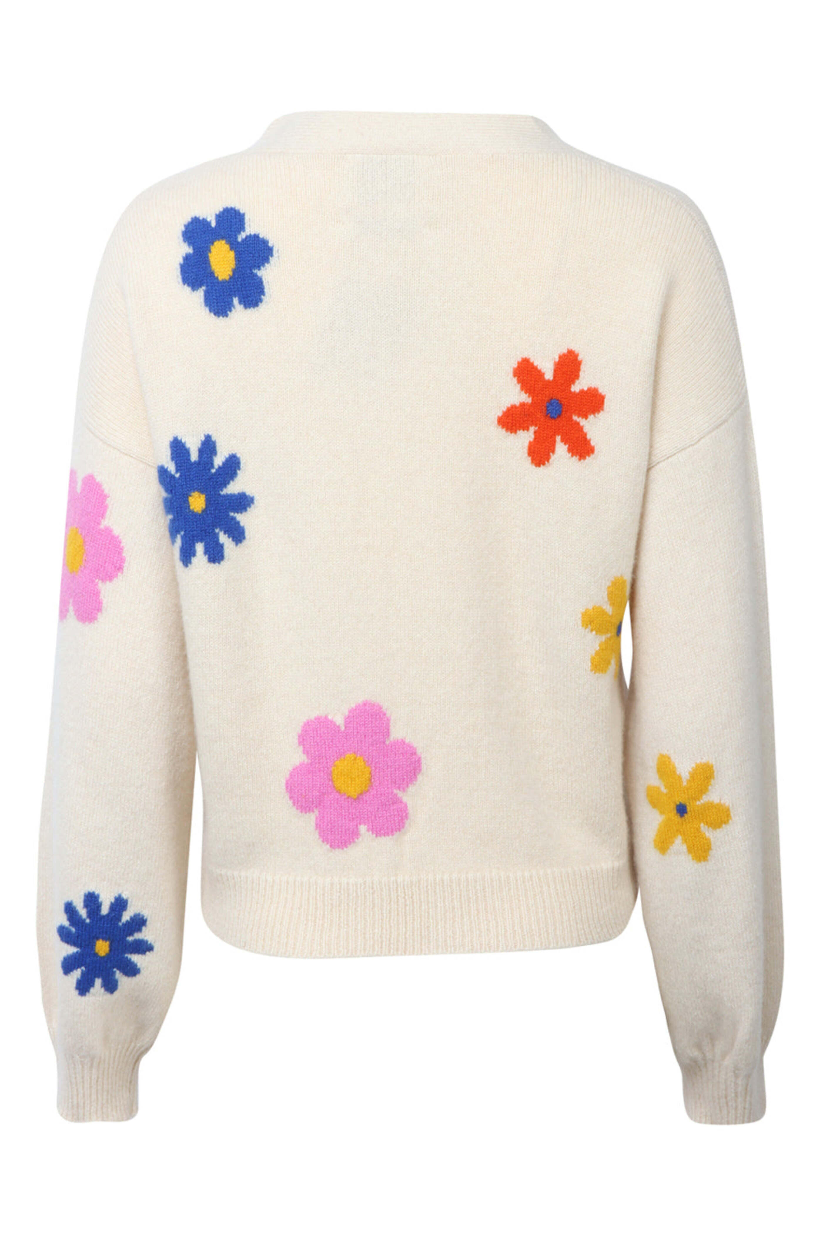 Harden - White Flower Power Crop Cardigan