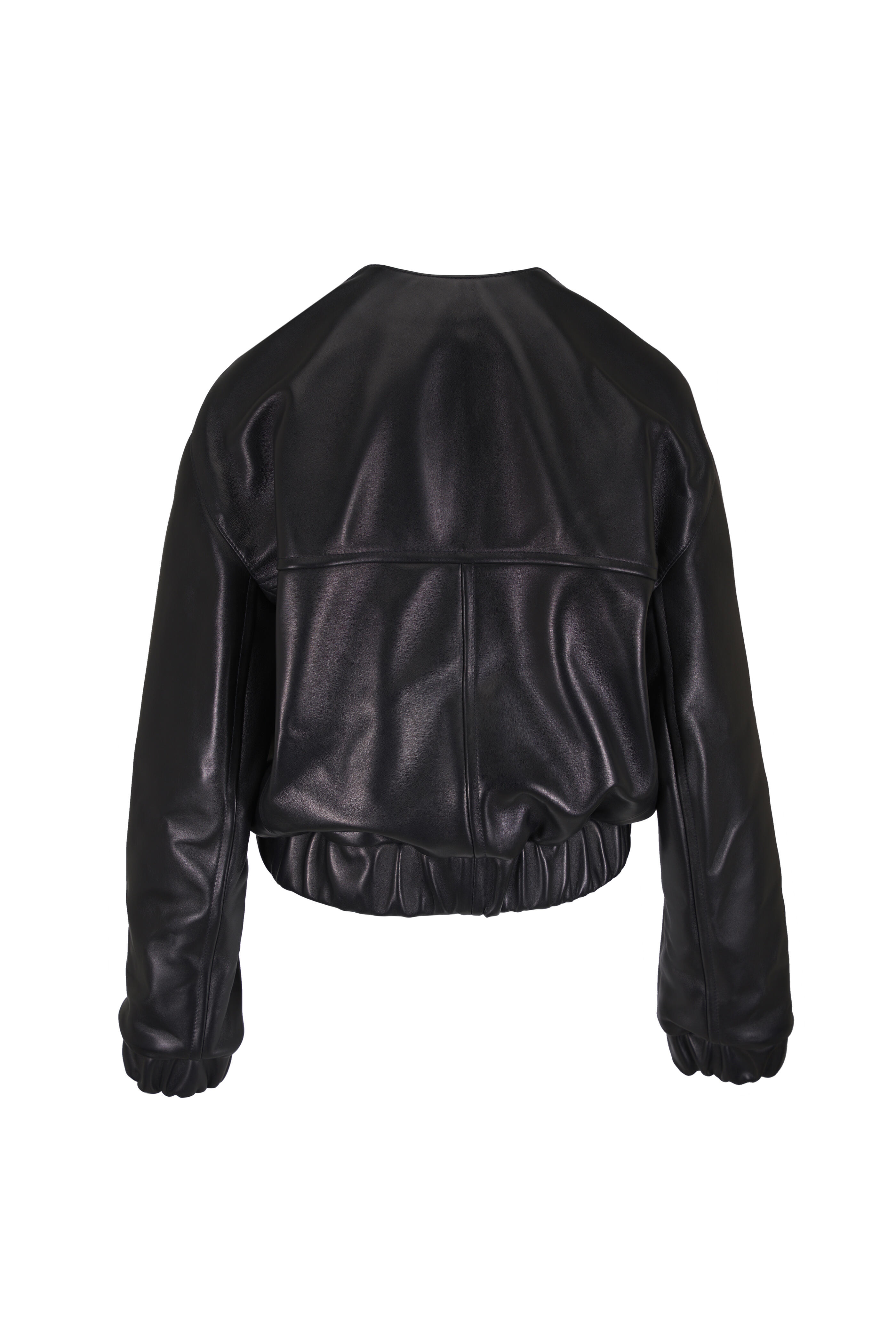 Khaite - Cordan Black Leather Jacket - view 2