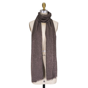 Brunello Cucinelli - Chocolate Cashmere & Silk Sparkling Scarf
