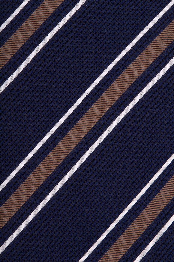 Bigi - Laos Blue Stripe Silk Necktie