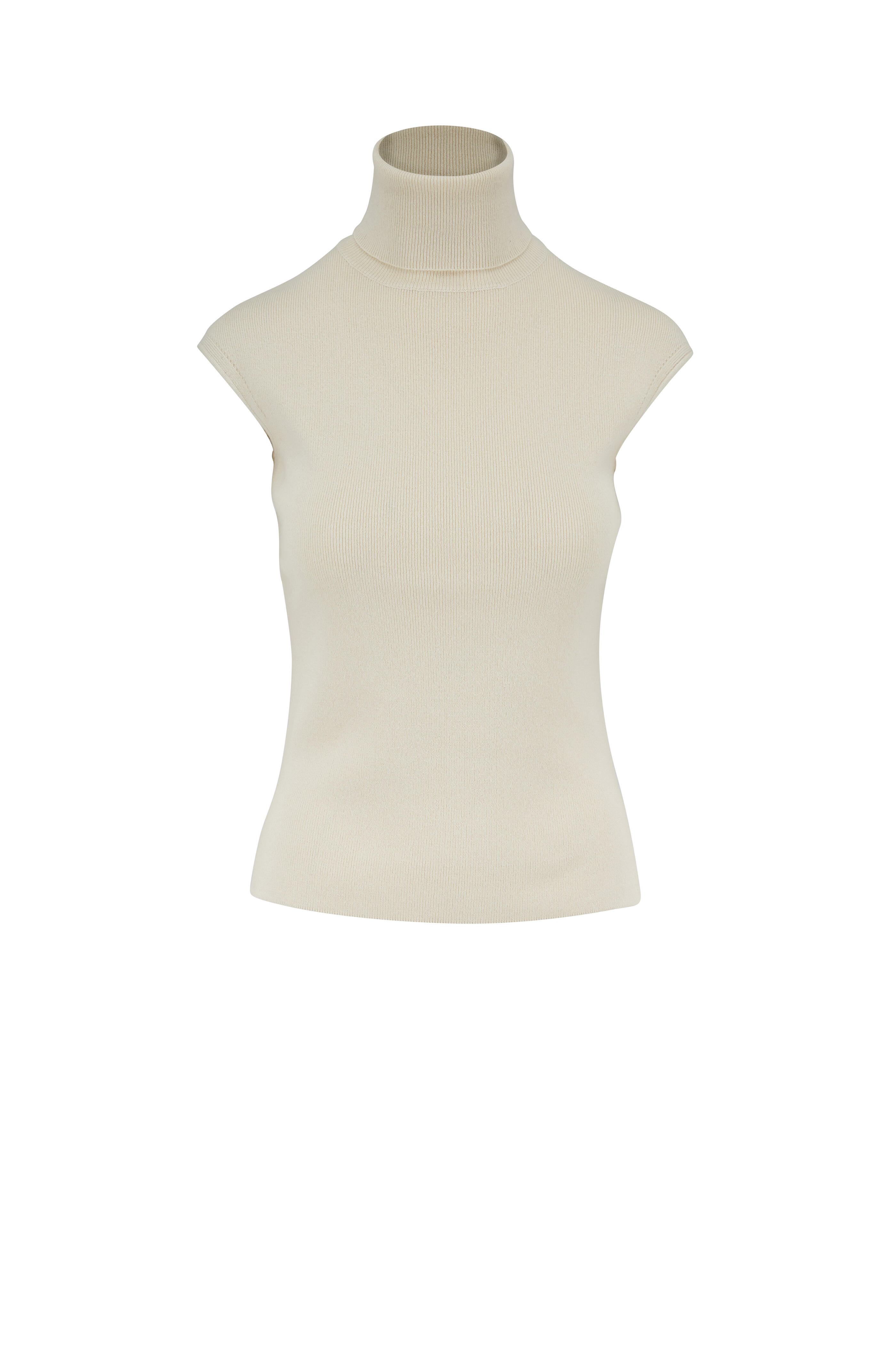 Loro Piana - Snow Cashmere Cap Sleeve Turtleneck Sweater