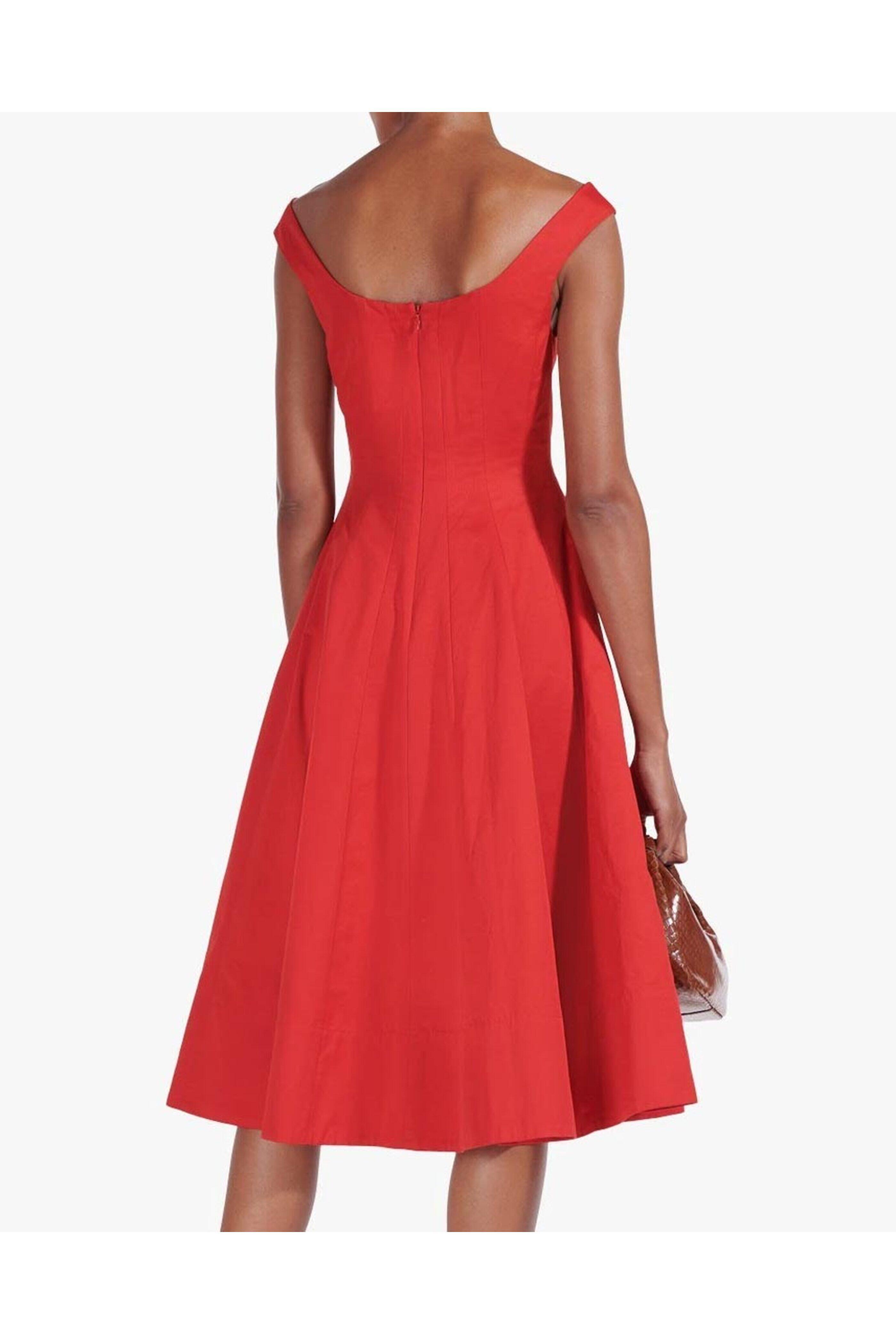 Staud - Tomato Loretta Midi Dress