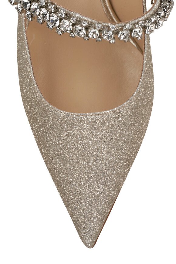 Jimmy Choo - Bing Platinum Ice Glitter Pump, 65mm 