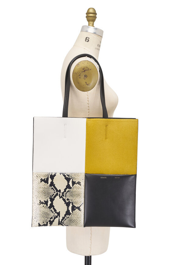 Khaite Piper Fern Multi Patchwork Tote - view 6