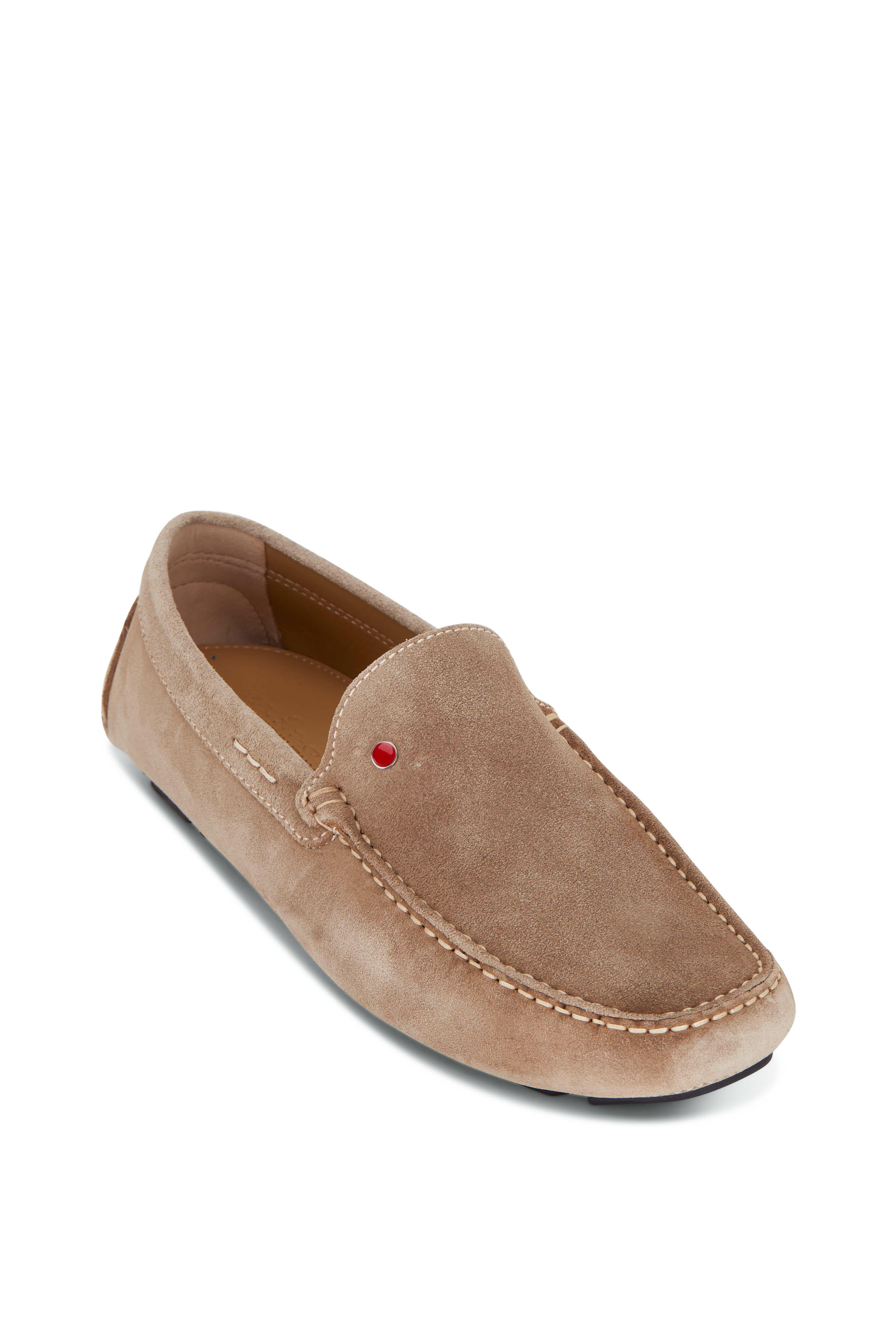 Kiton - Farina Taupe Suede Driver | Mitchell Stores