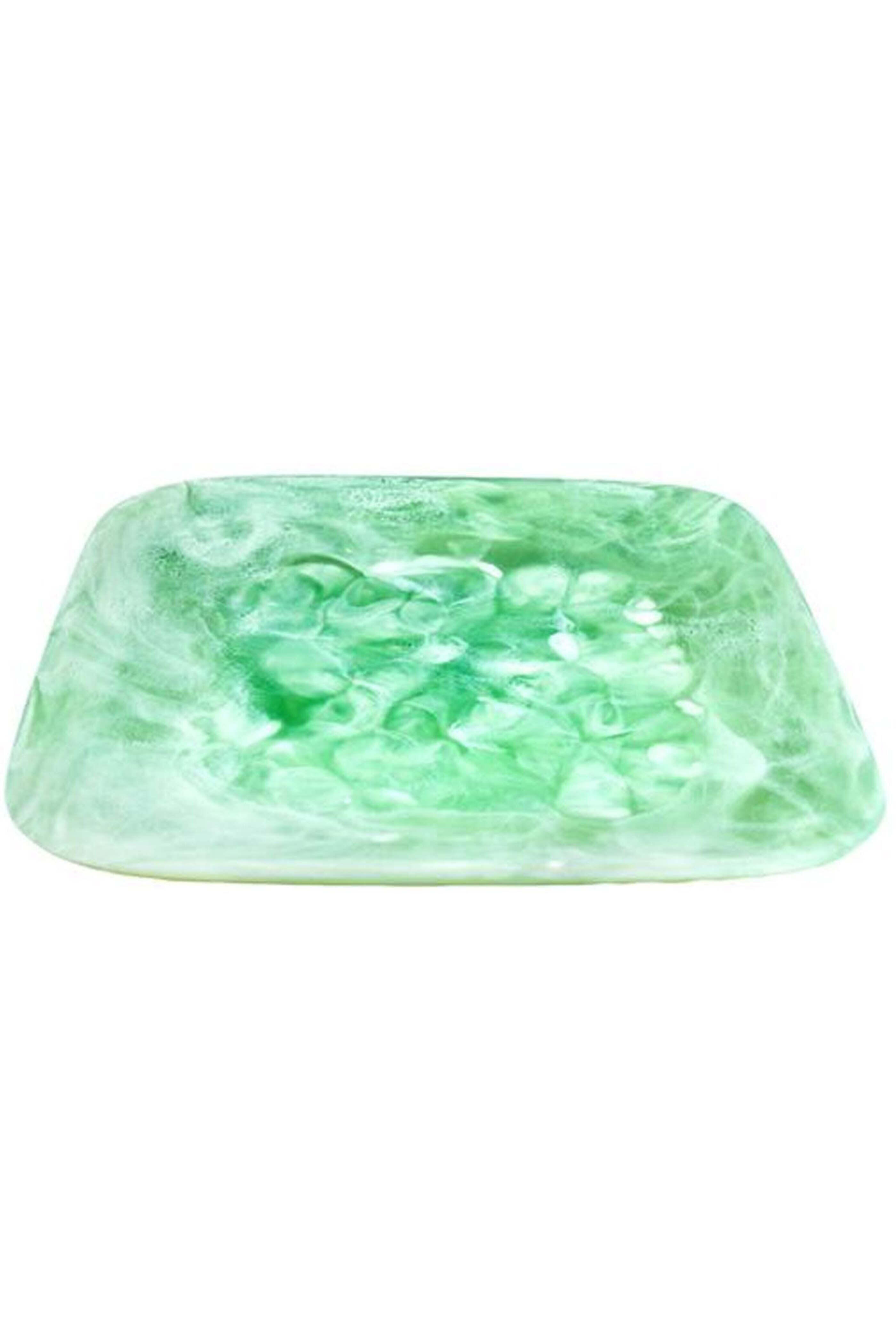 Nashi Home - Large Square Tray in Mint Swirl