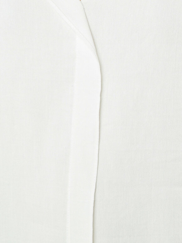 Peter Cohen - White Stretch Linen Three-Quarter Sleeve Dress 