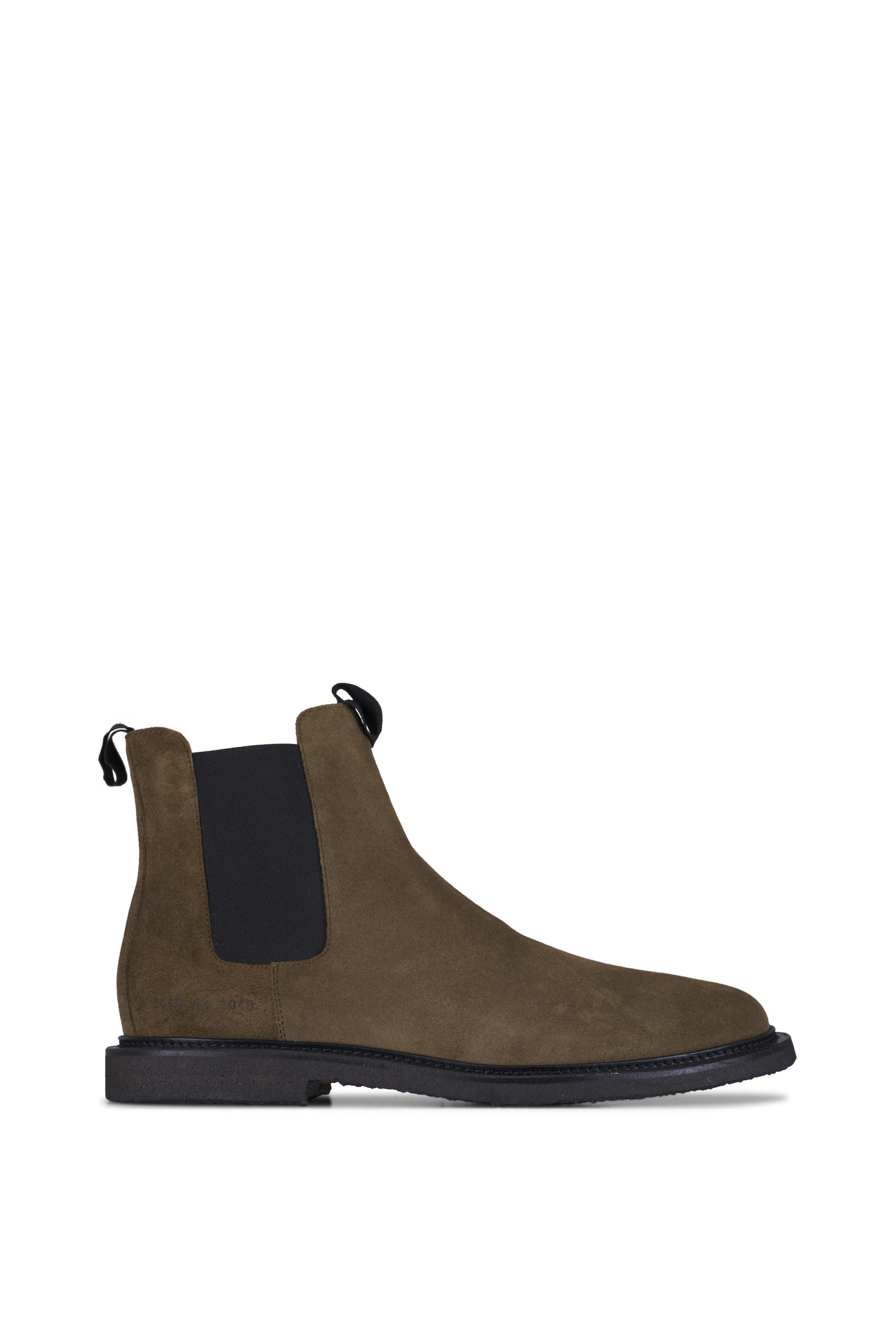 Common Projects - Olive Green Suede Chelsea Boot