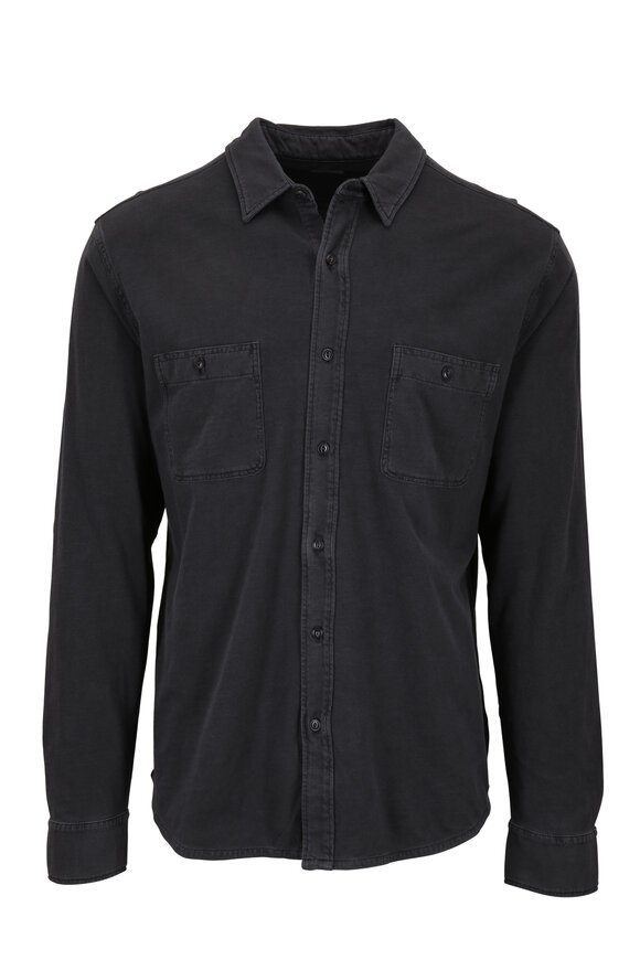 Faherty Brand Seasons Washed Black Knit Shirt