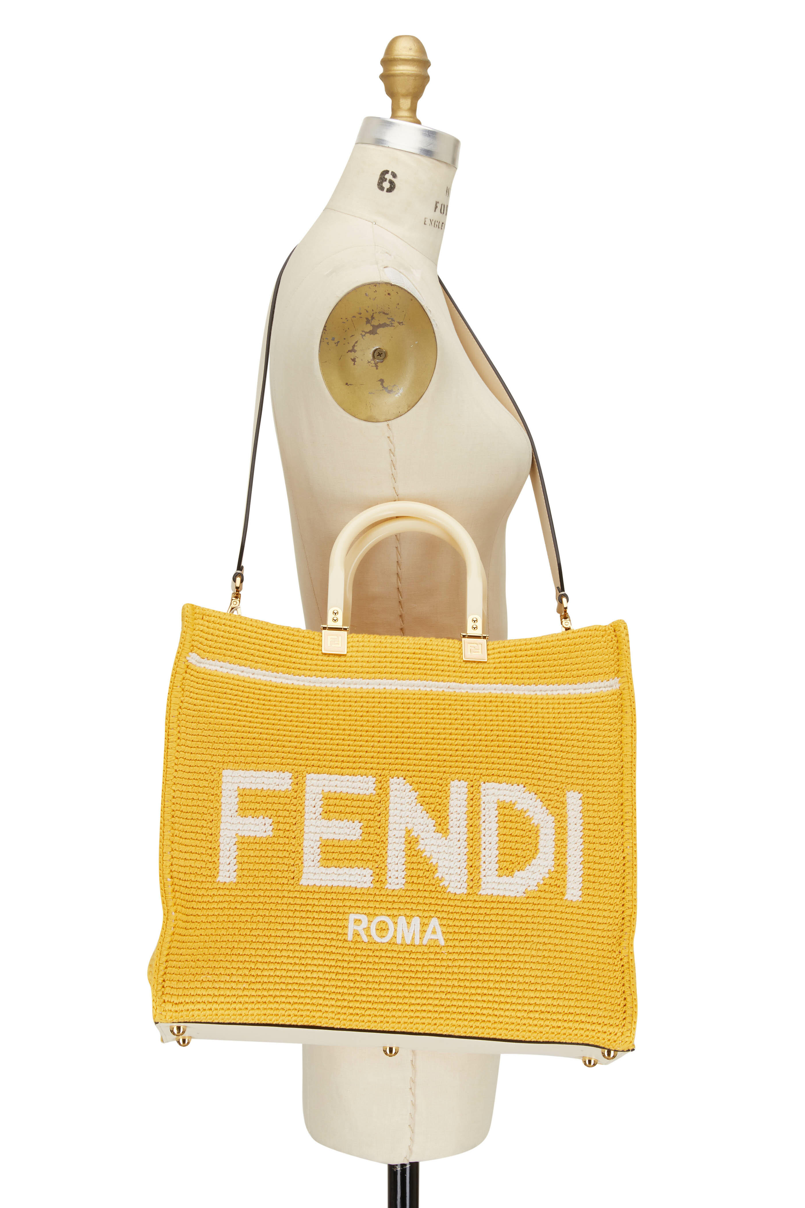 Fendi Sunshine Raffia Tote Bag