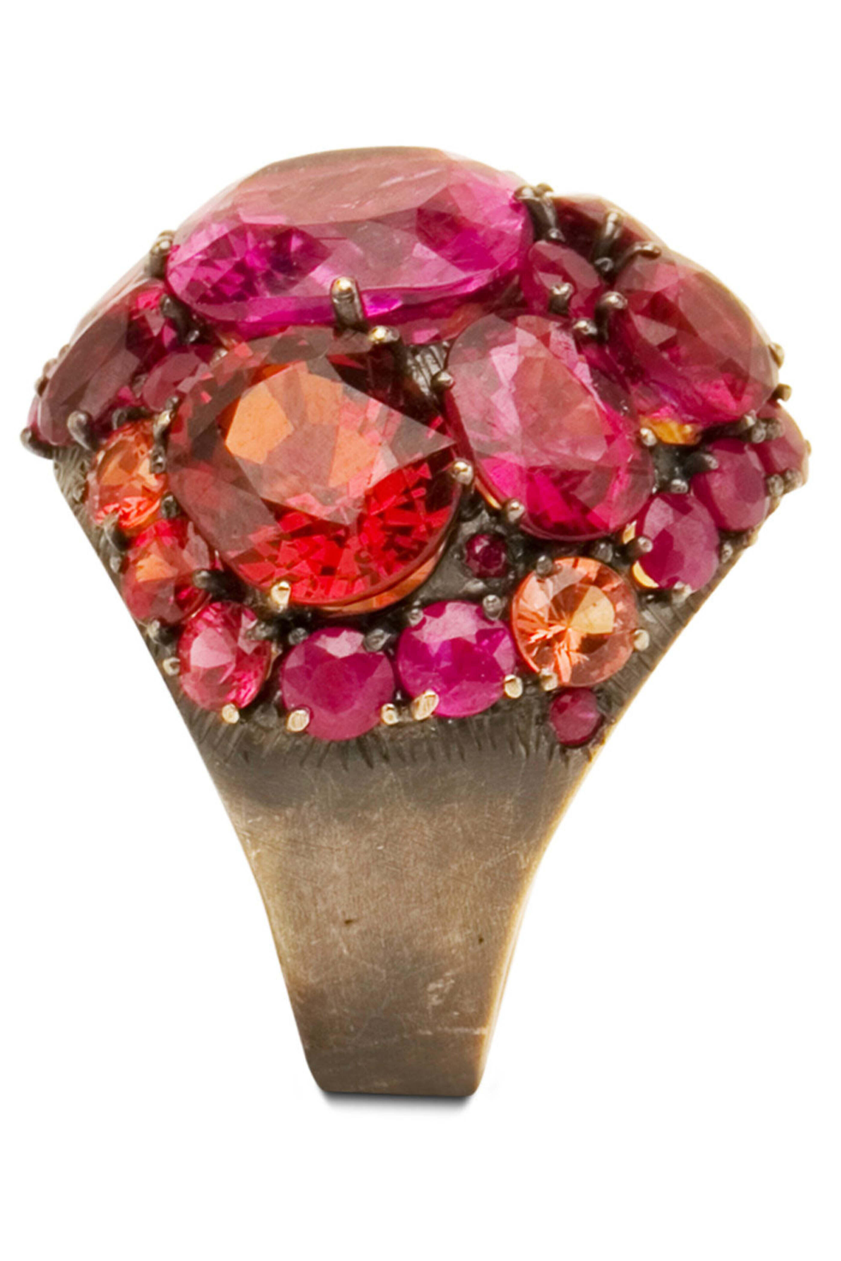 Michael Tracy - Caballe Spinel and Garnet Large Dome Ring