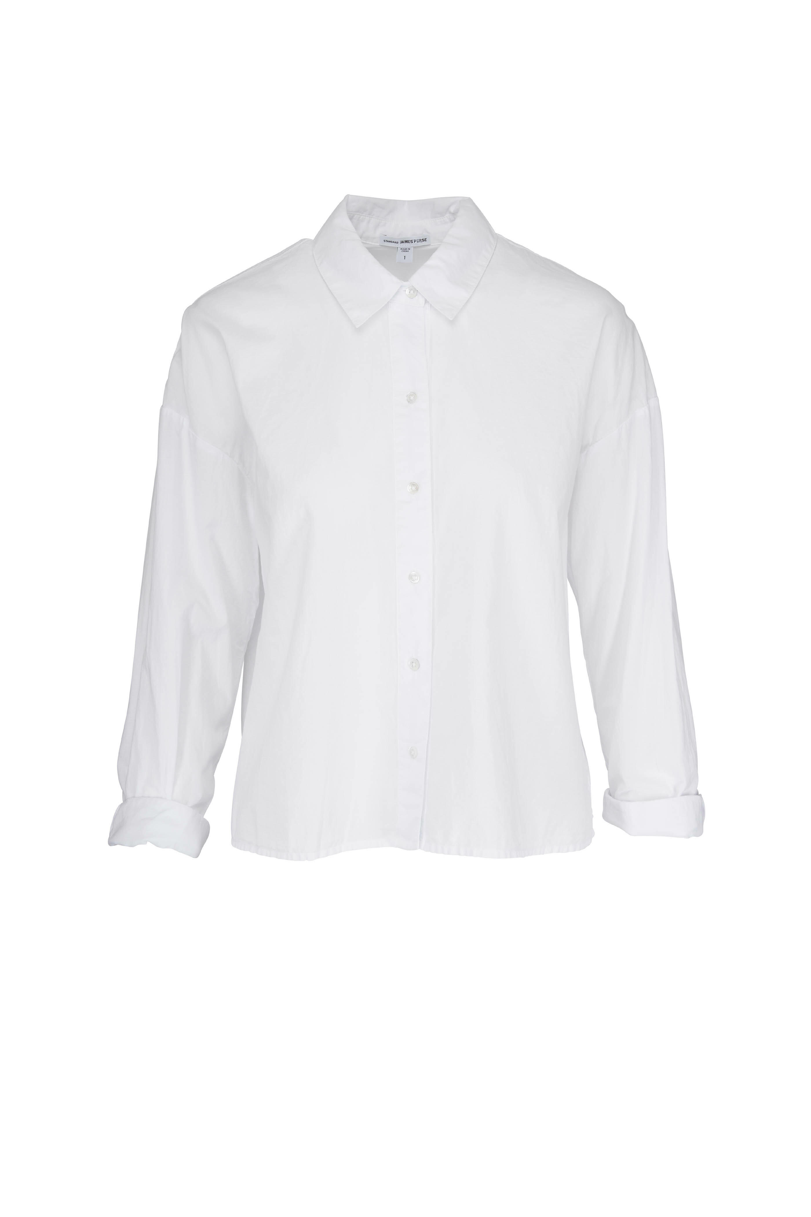James Perse - White Cotton Lawn Shirt