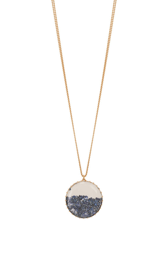 Renee Lewis Shake© 17CT Blue Sapphire Pendant Necklace