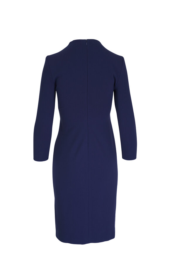 Giorgio Armani - Dark Blue Milano Jersey Keyhole Dress