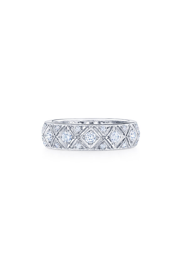 Kwiat 18k White Gold Splendor Grand Navette Ring