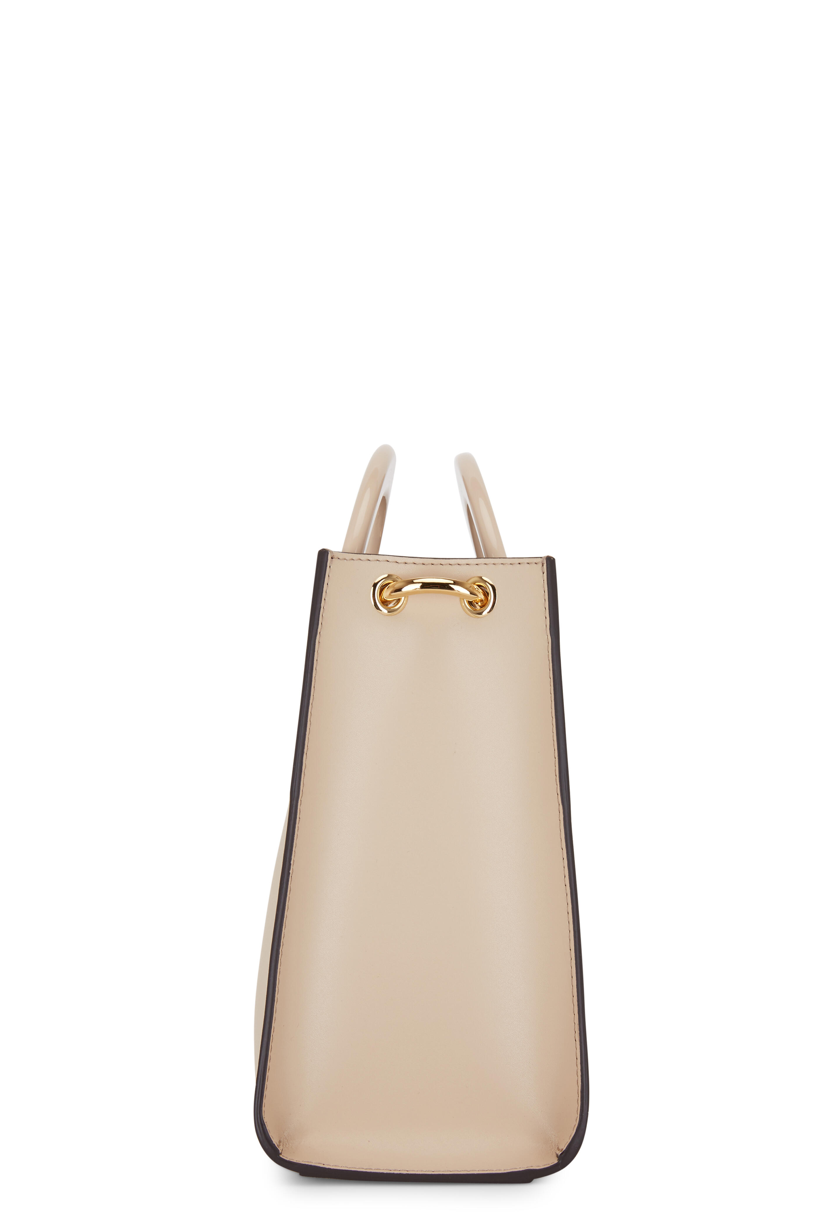 Fendi - Runaway Cream Leather Perforated Logo Shopper
