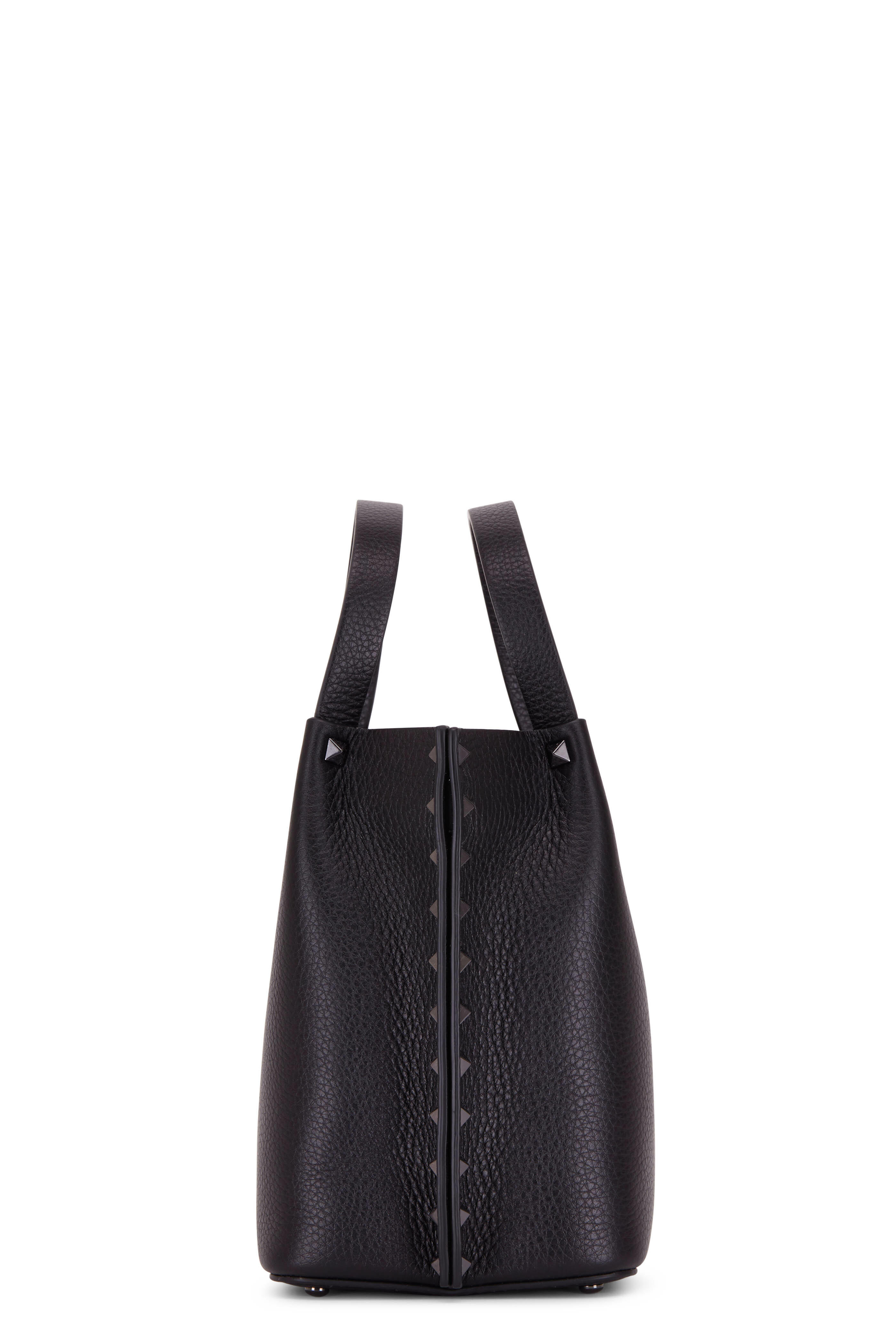VALENTINO GARAVANI Rockstud ぺブル加工レザー トートバッグ Valentino Garavani Rockstud Alcove Tote Leather Medium by