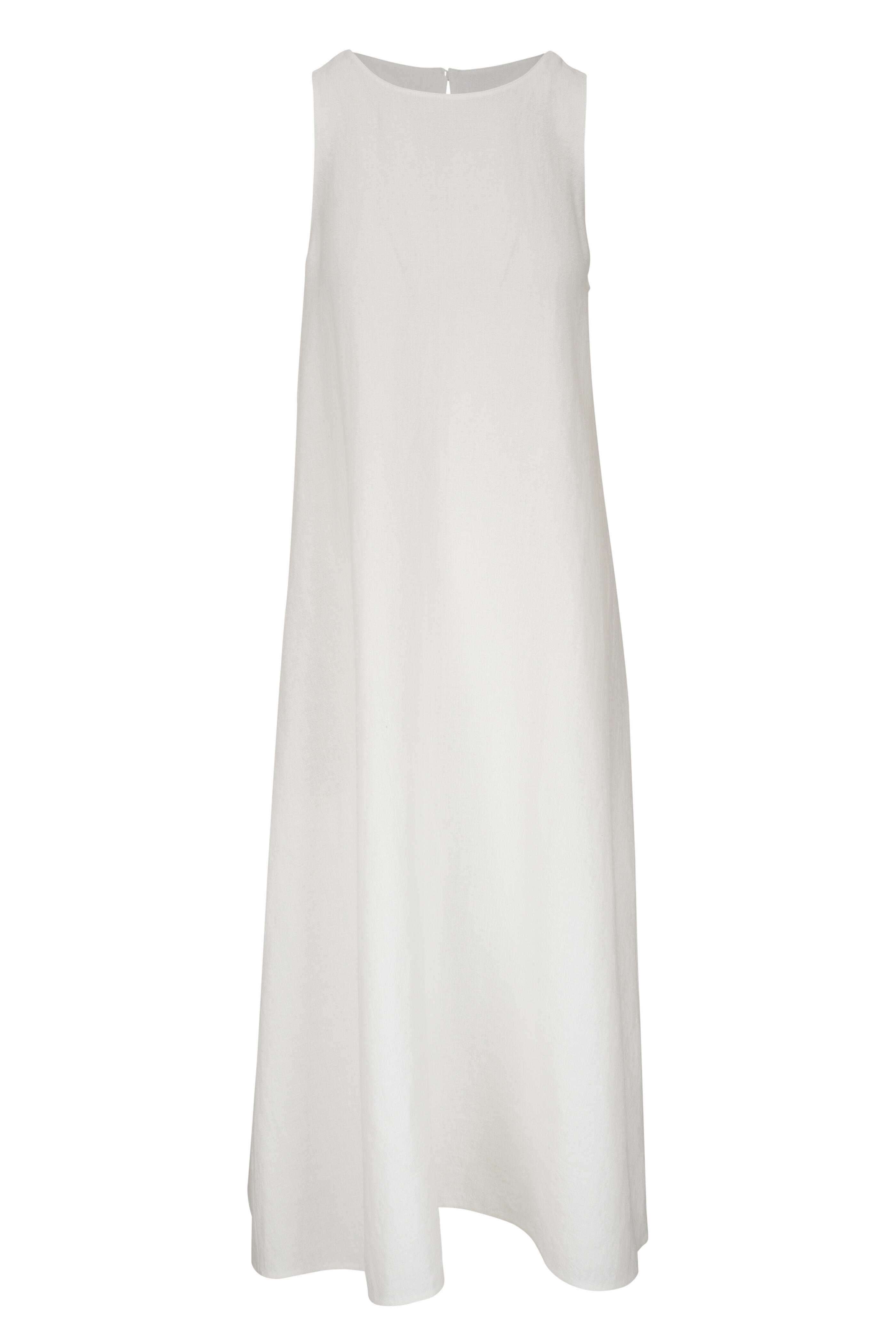 Lafayette 148 New York - Linen White A-Line Maxi Dress