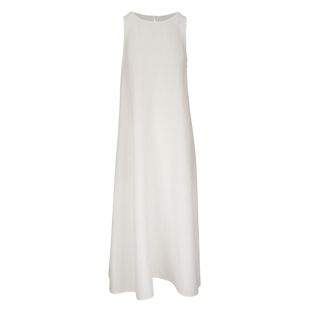 Lafayette 148 New York - Linen White A-Line Maxi Dress