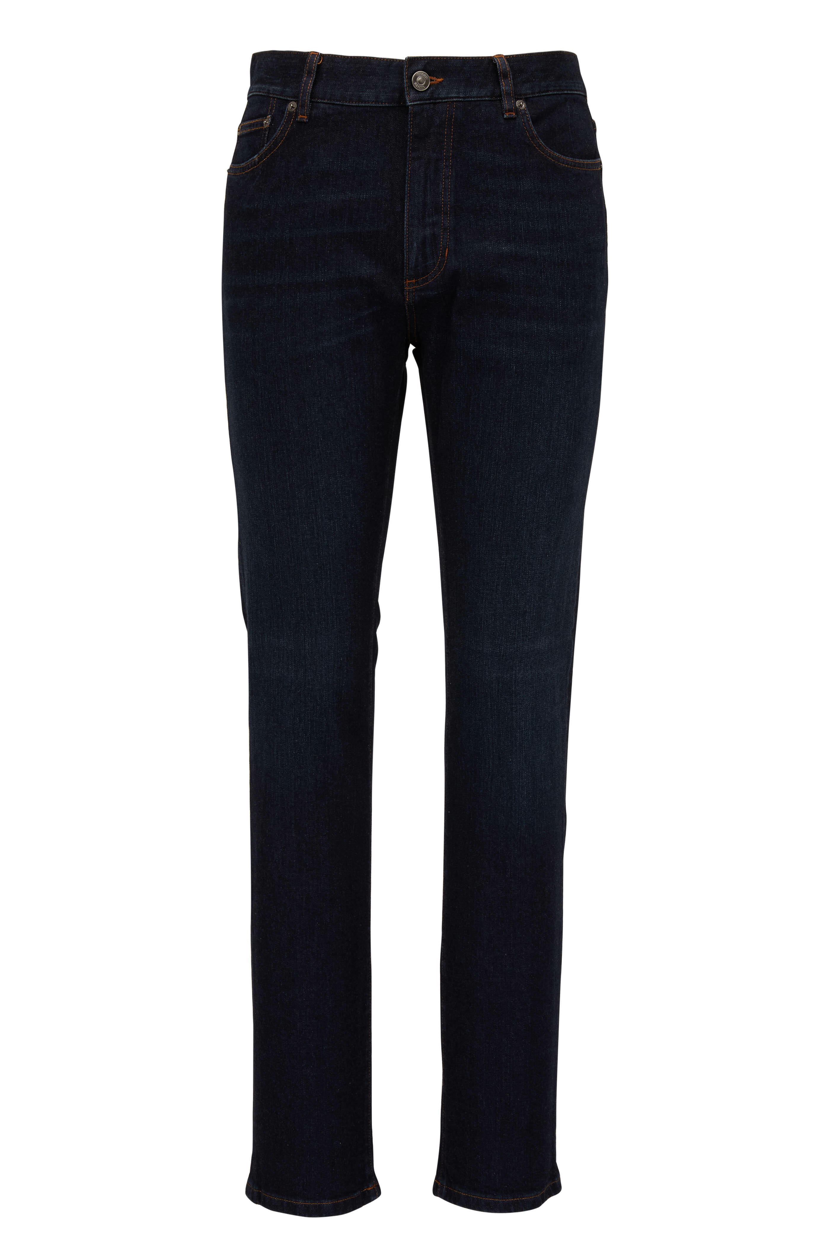 Zegna - Dark Blue Stretch Jean | Mitchell Stores