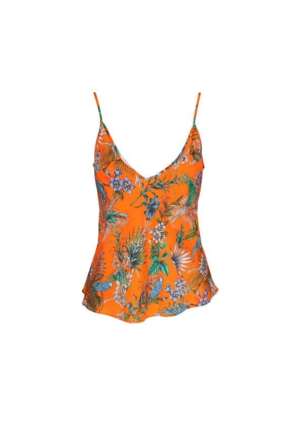 L'Agence - Lexi Orange Parrot Print Cami