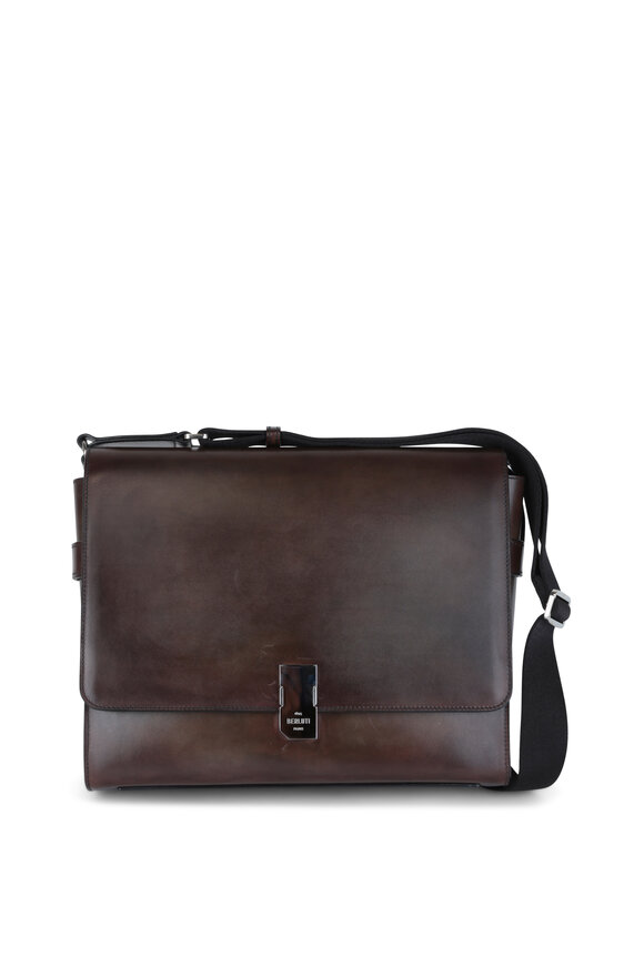 Berluti - Ice Brown Leather Messenger Bag 