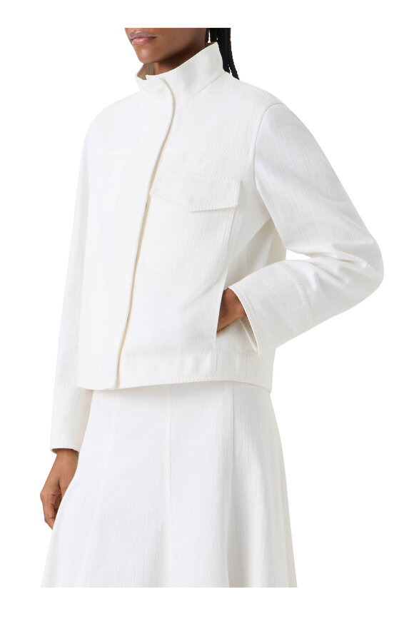 Akris Punto Cream Stretch Denim Jacket - view 4