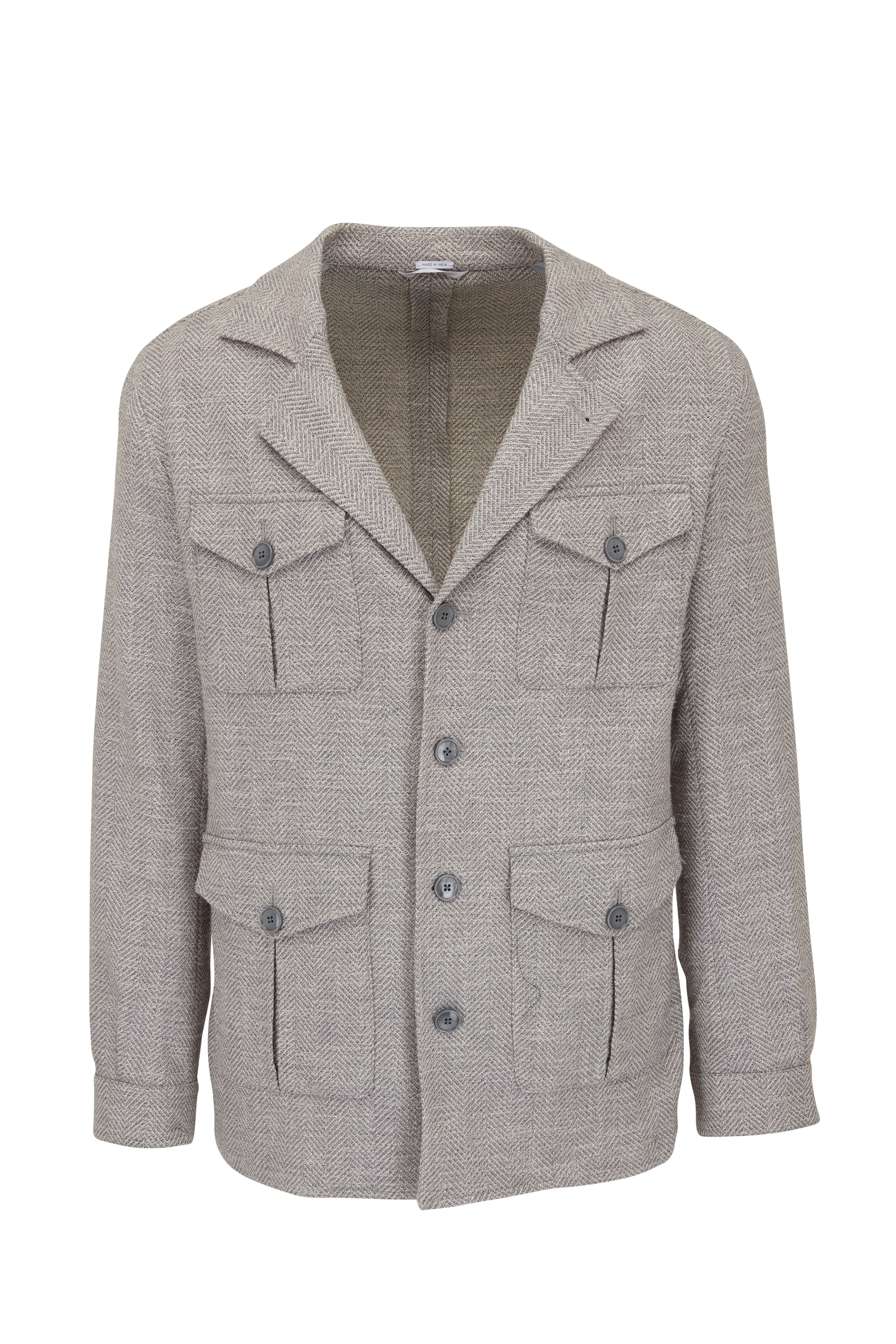 Atelier Munro - Light Gray Bone Safari Jacket | Mitchell Stores