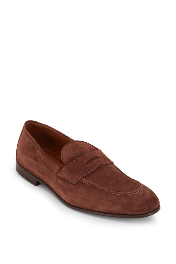 Brunello Cucinelli - Brown Suede Soft Penny Loafer 