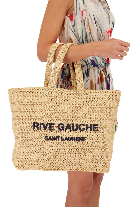 Saint Laurent - Natural Raffia Rive Gauche Tote