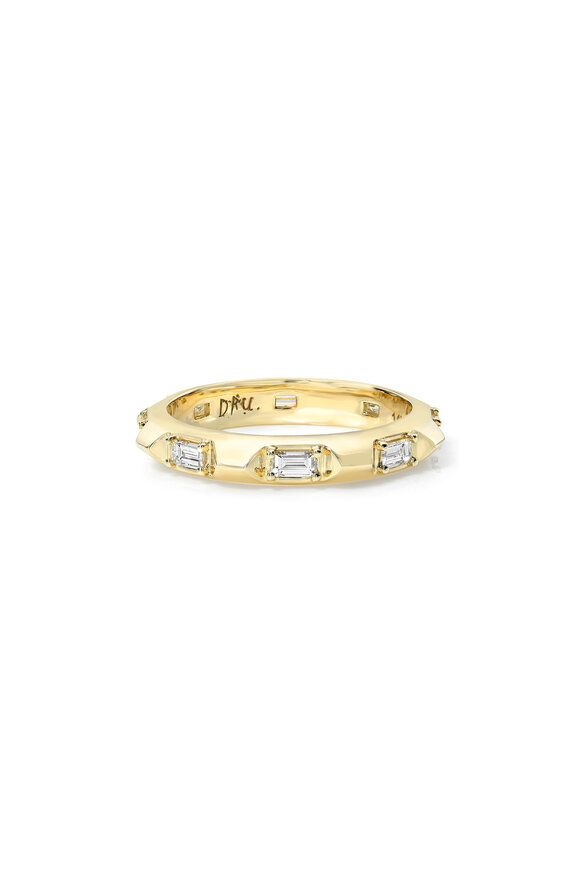 Dru 14k Yellow Gold Diamond Baguette Helios Ring - view 1