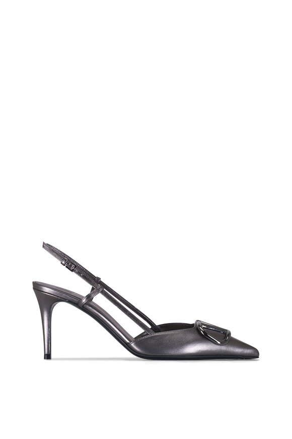 Valentino Garavani - Anthracite VLogo Slingback, 80mm