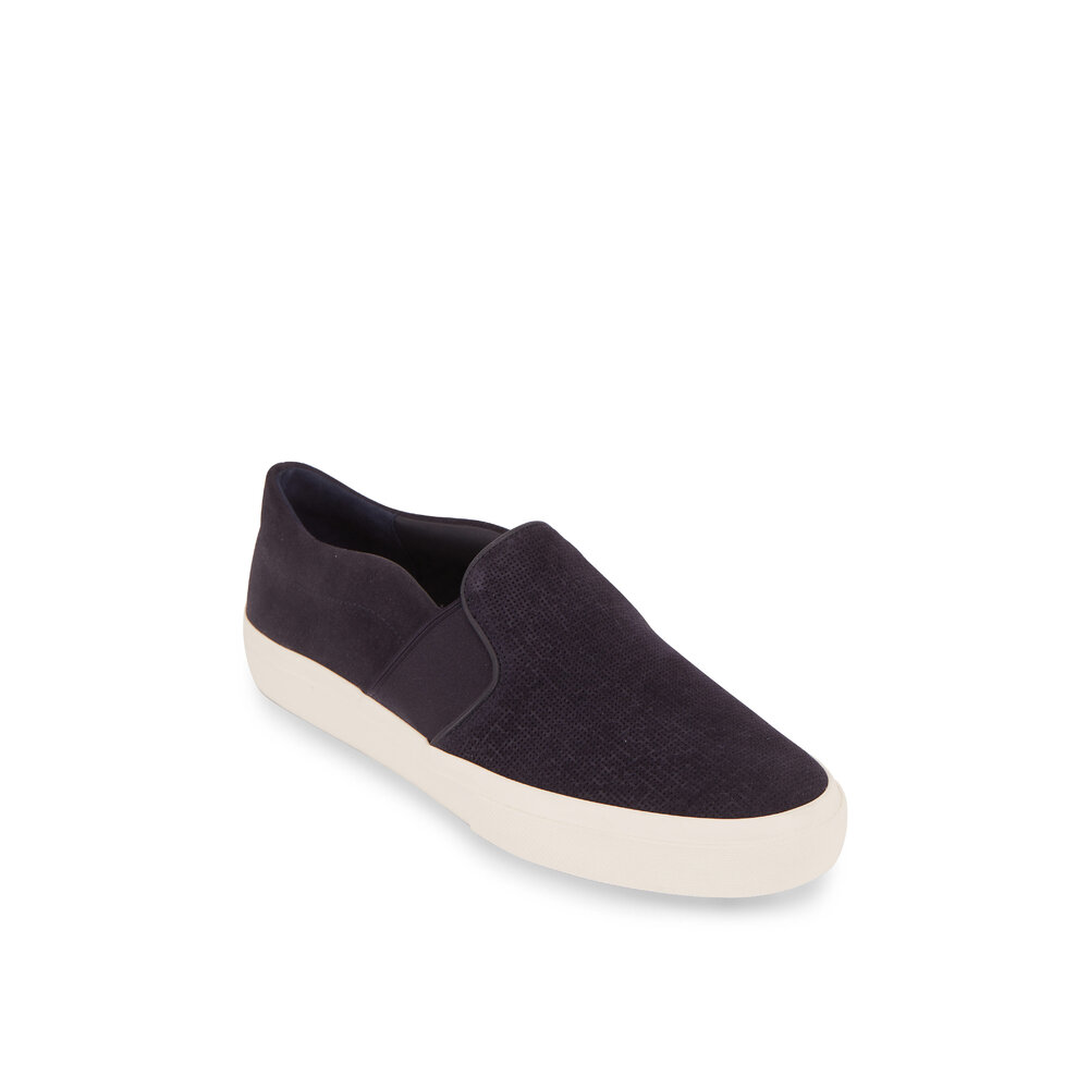 Vince - Fenton Coastal Blue Suede Slip-On Sneaker